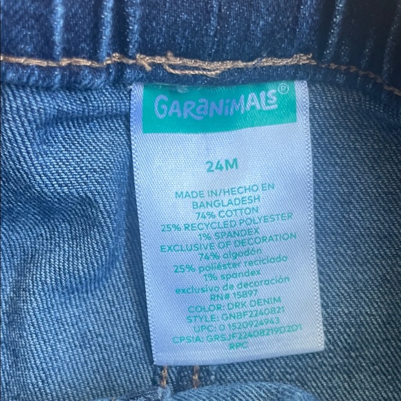 Garanimals Girls Denim Jogger Pants - Dark Blue, Blue, Light Blue | Size 2T - Picture 2 of 8